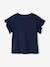 Meisjes-T-shirt met iriserend motief en korte mouwen met ruches ecru+lichtgeel+marineblauw+perzik+zachtpaars - vertbaudet enfant 