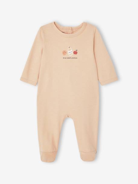 Set van 2 slaappakjes geboorte van jersey met print cappuccino - vertbaudet enfant 