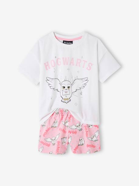 Tweekleurige pyjamashort voor meisjes Harry Potter® rozen - vertbaudet enfant 