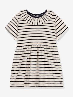 Baby-Rok, jurk-Gestreept babyjurkje PETIT BATEAU