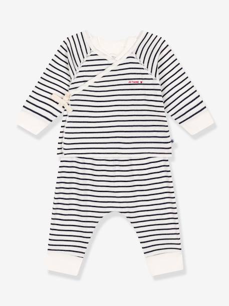 3-delige geboorteset PETIT BATEAU marineblauw - vertbaudet enfant 