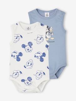 Set van 2 mouwloze rompertjes Disney® Mickey en Donald  - vertbaudet enfant