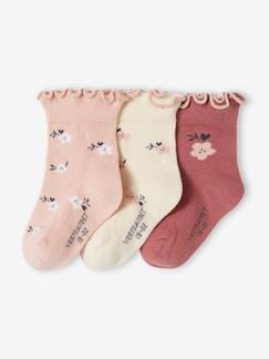 Baby-Sokken, kousen-Set van 3 paar 'duinen' sokjes voor babymeisje