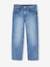 Rechte jeans MorphologiK meisjes heupomvang Large gebleekt denim+stone - vertbaudet enfant 