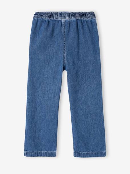 Rechte jeans met losse pasvorm, eenvoudig aan te trekken double stone+stone - vertbaudet enfant 