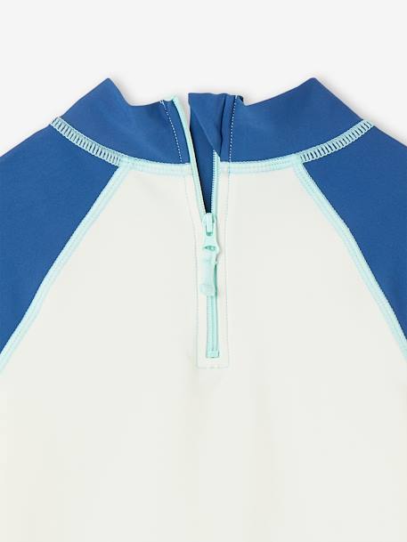 UV-bestendige zwemset met zwemshirt + boxershort voor jongens blauw - vertbaudet enfant 