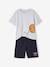 Set pyjama + korte pyjamabroek basketbal jongens marineblauw - vertbaudet enfant 