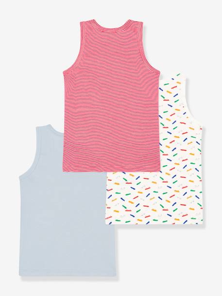 Set van 3 jongenshempjes PETIT BATEAU groen - vertbaudet enfant 