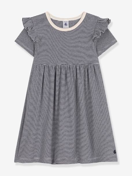 Jurk met korte mouwen PETIT BATEAU blauw - vertbaudet enfant 