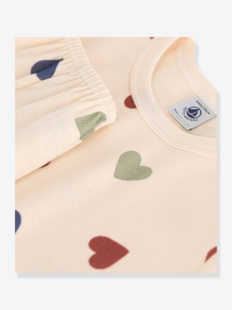 Pyjamashort hartjesprint PETIT BATEAU beige, bedrukt - vertbaudet enfant 