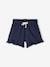 Meisjesshort met ruches blauw+ecru+marineblauw - vertbaudet enfant 