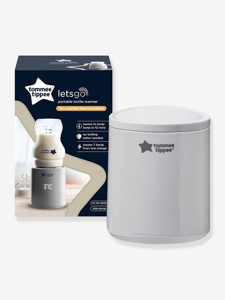 Draagbare elektrische flessenwarmer TOMMEE TIPPEE LetsGo grijs - vertbaudet enfant 