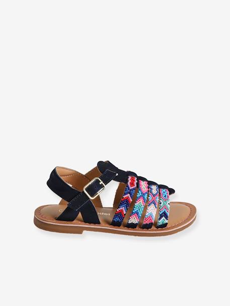 Leren kindersandalen kleutercollectie veel blauw - vertbaudet enfant 