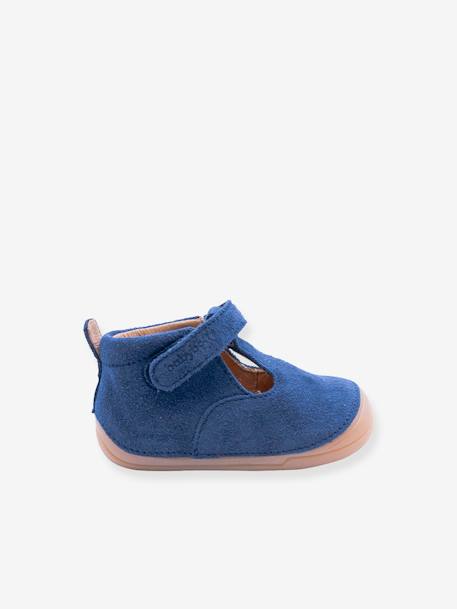 Leren babylaarsjes met klittenband 4001B102 Babybotte® blauw - vertbaudet enfant 