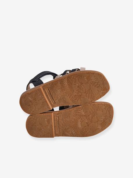 Leren kindersandalen met klittenband veel blauw - vertbaudet enfant 