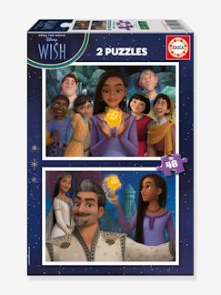 Speelgoed-Educatief speelgoed-2X50 Disney Wens Puzzels - EDUCA BORRAS