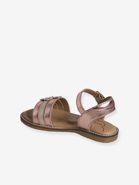 Leren kindersandalen kleutercollectie okergeel - vertbaudet enfant 