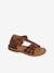 Leren kindersandalen met klittenband kleutercollectie bruin - vertbaudet enfant 