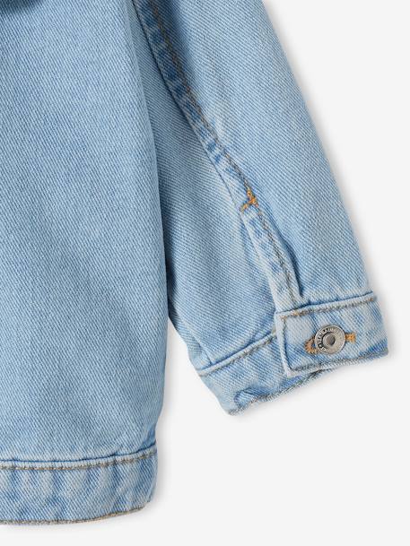 Babyjasje van denim met ruches gebleekt denim - vertbaudet enfant 