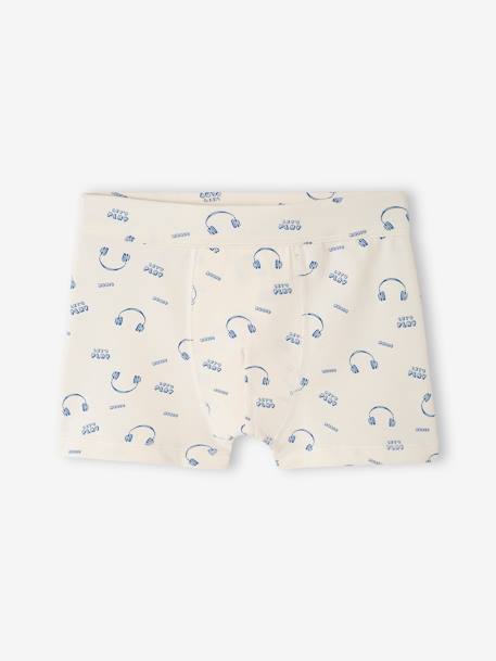 Set met 7 stretch jongensboxers beer van biokatoen koningsblauw - vertbaudet enfant 