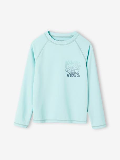 Zwemshirt met UV-bescherming voor jongens blauwgroen - vertbaudet enfant 