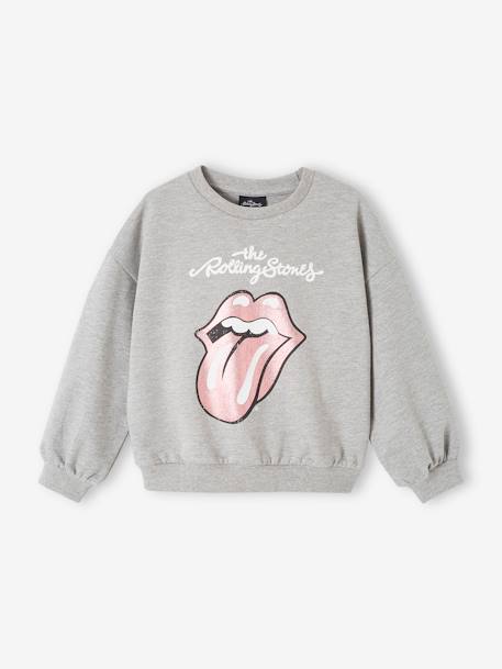 Meisjes sweatshirt The Rolling Stones® gemêleerd grijs - vertbaudet enfant 