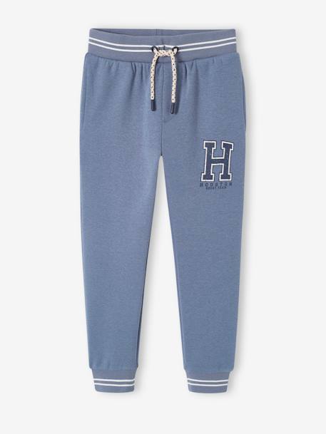 Sport joggingbroek van molton jongens gemêleerd grijs+grijsblauw+marineblauw - vertbaudet enfant 