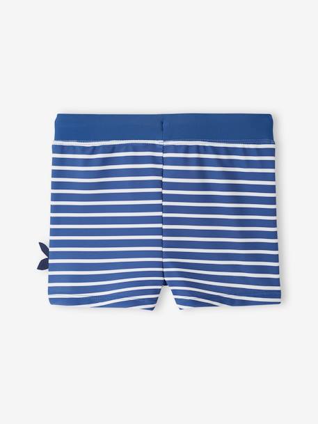 Zwemshort haai voor jongens blauw, gestreept - vertbaudet enfant 