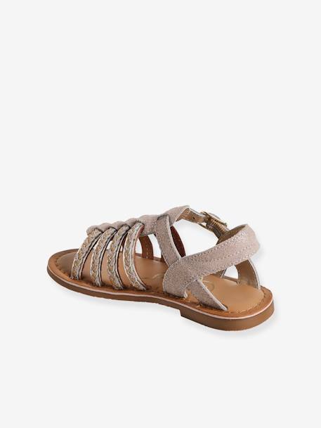 Open kindersandalen kleutercollectie goud - vertbaudet enfant 