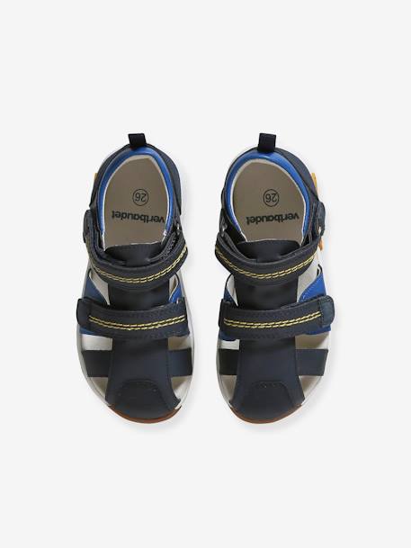 Sandalen met klittenband kinderen kleutercollectie veel blauw - vertbaudet enfant 