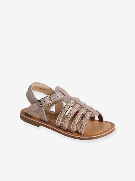 Open kindersandalen kleutercollectie goud - vertbaudet enfant 