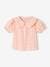 Babyblouse met gingham print en korte mouwen roze, geruit - vertbaudet enfant 