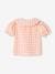 Babyblouse met gingham print en korte mouwen roze, geruit - vertbaudet enfant 