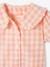 Babyblouse met gingham print en korte mouwen roze, geruit - vertbaudet enfant 