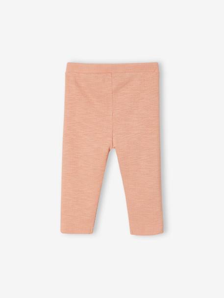 Basic geribde babylegging gemêleerd beige+groen+rozen+rozenhout - vertbaudet enfant 