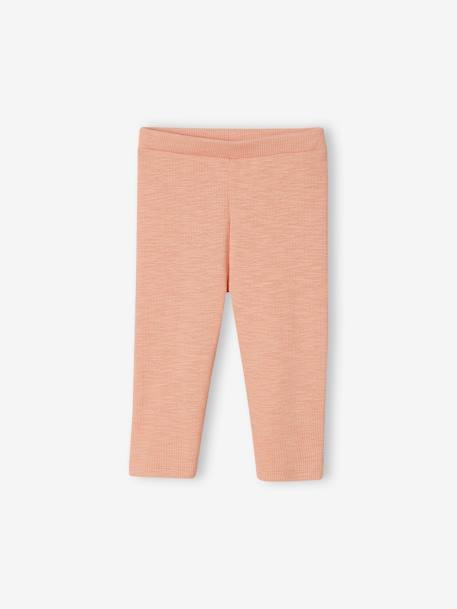 Basic geribde babylegging gemêleerd beige+groen+rozen+rozenhout - vertbaudet enfant 