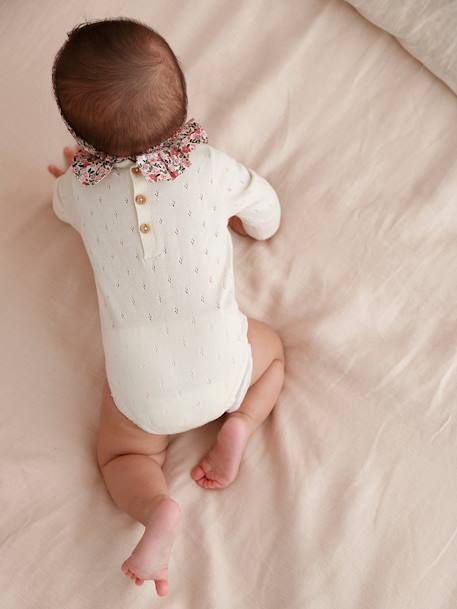 Babyromper met hoofdband ecru - vertbaudet enfant 