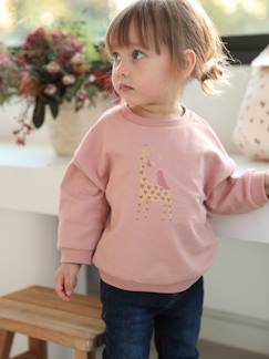 Baby-Trui, vest, sweater-Sweater-Basic sweater van molton baby's