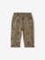 Broek met print van molton baby ecru+kaki - vertbaudet enfant 