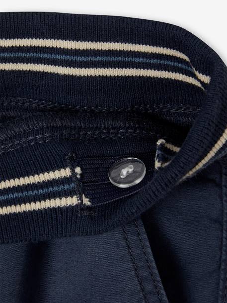 Eenvoudig aan te trekken jongensbroek met cargostijl nachtblauw+zandbeige - vertbaudet enfant 