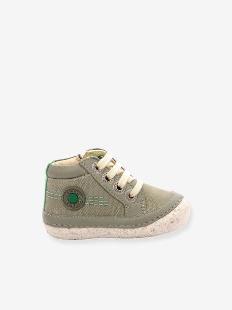 Babylaarsjes van canvas Sonistreet 928060-10-201 KICKERS® kaki - vertbaudet enfant 