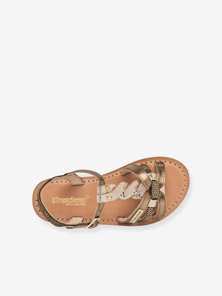 Leren kindersandalen Badami LES TROPEZIENNES® PAR M. BELARBI brons+bruin - vertbaudet enfant 