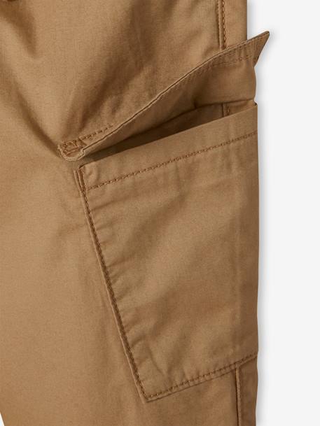 Eenvoudig aan te trekken jongensbroek met cargostijl nachtblauw+zandbeige - vertbaudet enfant 