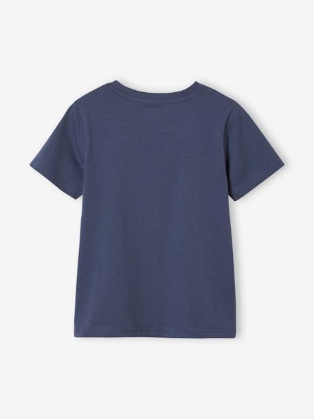 Jongensshirt dierenprint Basics gemêleerd grijs+leiblauw - vertbaudet enfant 