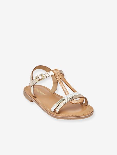 Leren kindersandalen Bada LES TROPEZIENNES® PAR M. BELARBI brons+goudbeige - vertbaudet enfant 