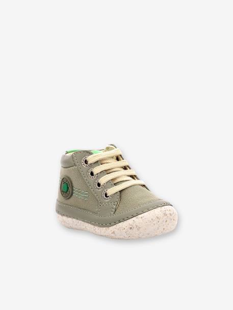 Babylaarsjes van canvas Sonistreet 928060-10-201 KICKERS® kaki - vertbaudet enfant 