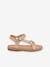 Leren kindersandalen met klittenband Blister LES TROPEZIENNES® PAR M. BELARBI goudbeige - vertbaudet enfant 