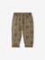 Broek met print van molton baby ecru+kaki - vertbaudet enfant 