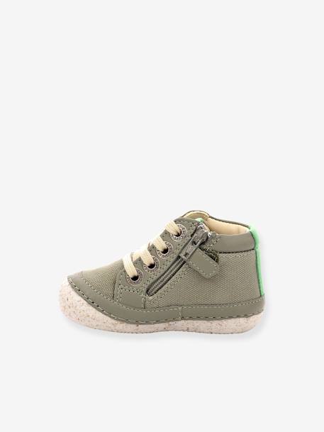 Babylaarsjes van canvas Sonistreet 928060-10-201 KICKERS® kaki - vertbaudet enfant 