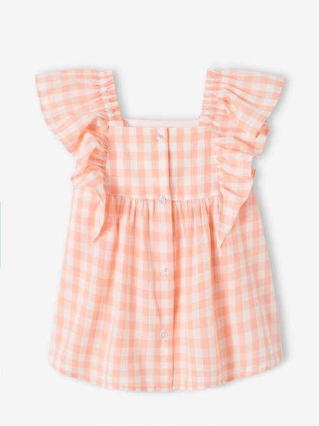 Babyjurk met ruches roze, bedrukt+roze, geruit - vertbaudet enfant 